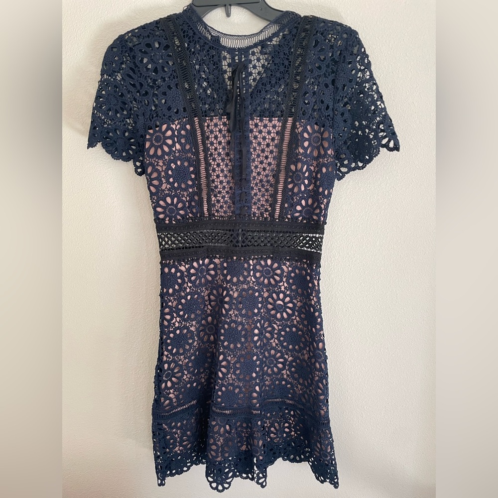 AQUA Floral Lace Dress